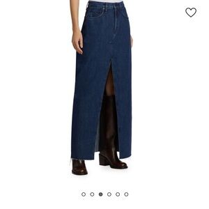 rag & bone Dark Blue Denim Maxi Skirt
